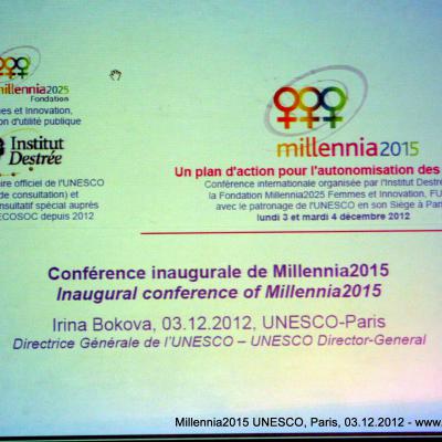 2012-12-03. Millennia2025 UNESCO Paris - 01. Opening Plenary Session